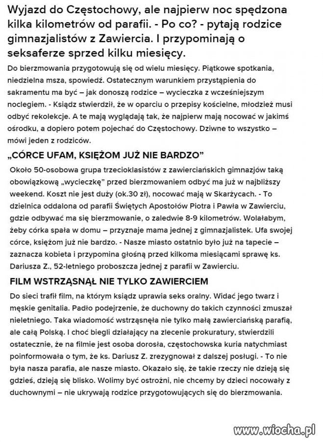 Nie ufają, ale dzieci do nich wysyłają