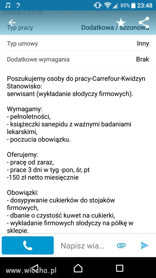 Dobrze płatna praca od zaraz