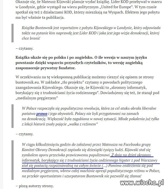 Lider KOD-u wydaje książkę! 