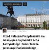 PiS chce przesunąć pomnik księcia Poniatowskiego 