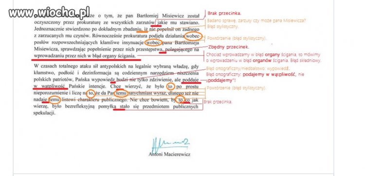 Macierewicz pisze