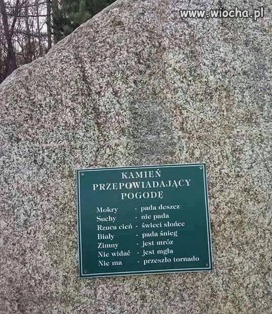 Kamień przepowiadający pogodę.