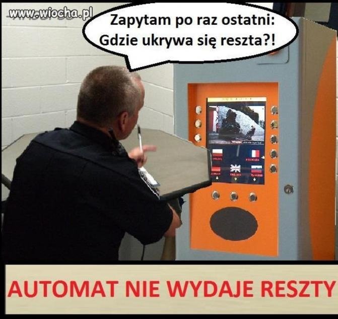 Automat nie jest konfidentem