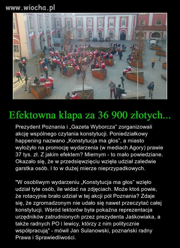 Klapa za klapą, i wszystko za nasze pieniądze.