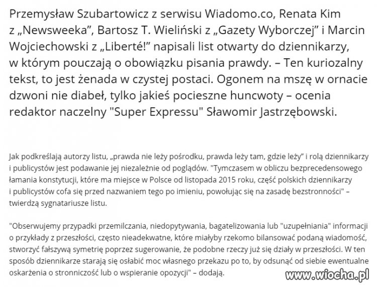 Przedstawiciele mediów które przepraszały wiele