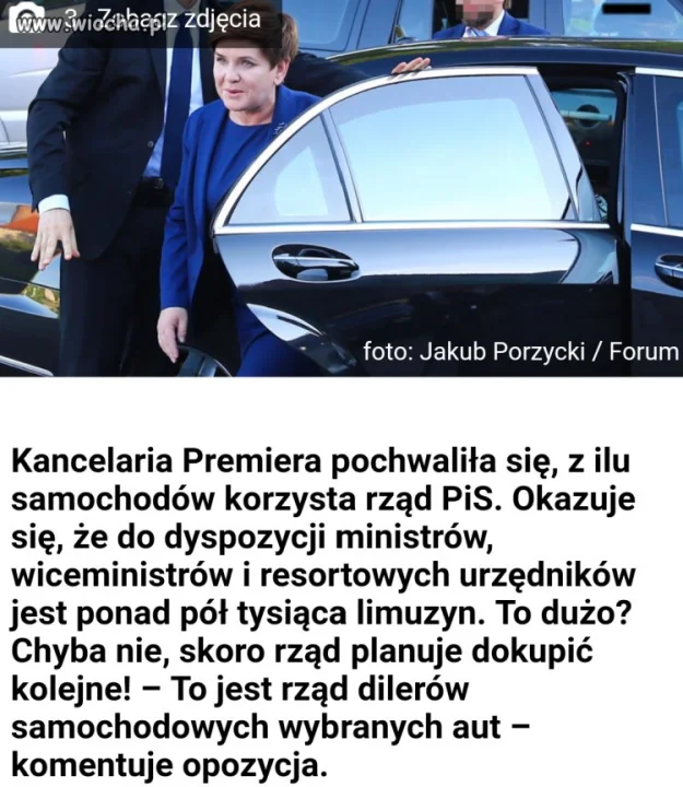 258 nowych samochodów dla rządu 