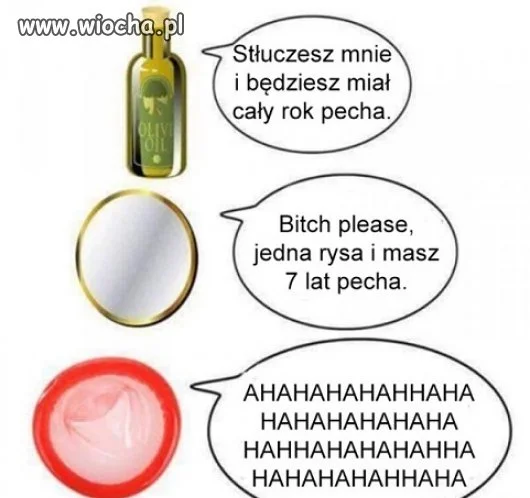 Różne rodzaje pecha