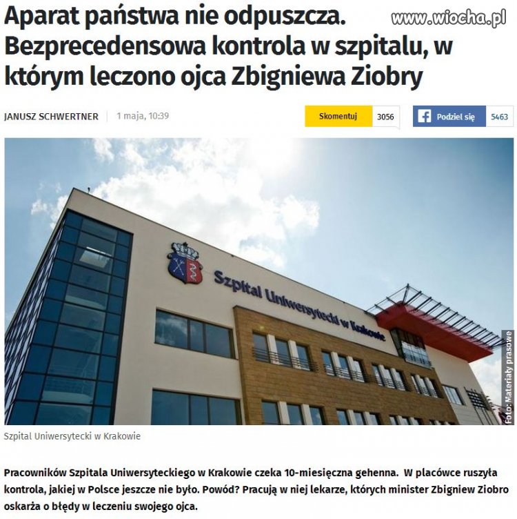 Kontrola: 15 tysięcy historii chorób