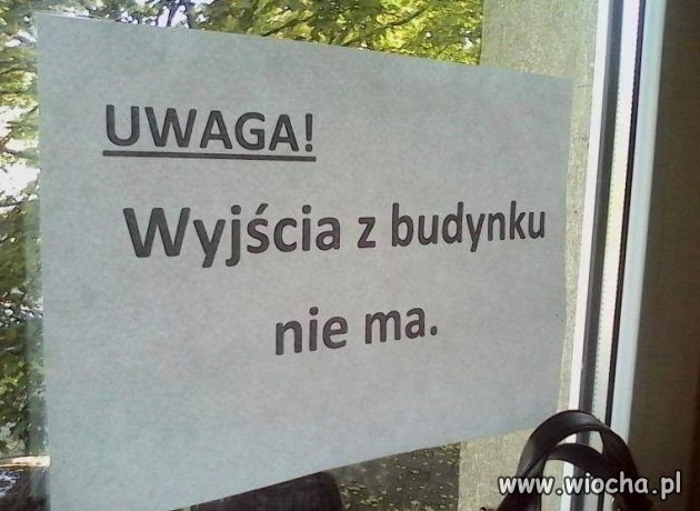 Wyjścia nie ma!