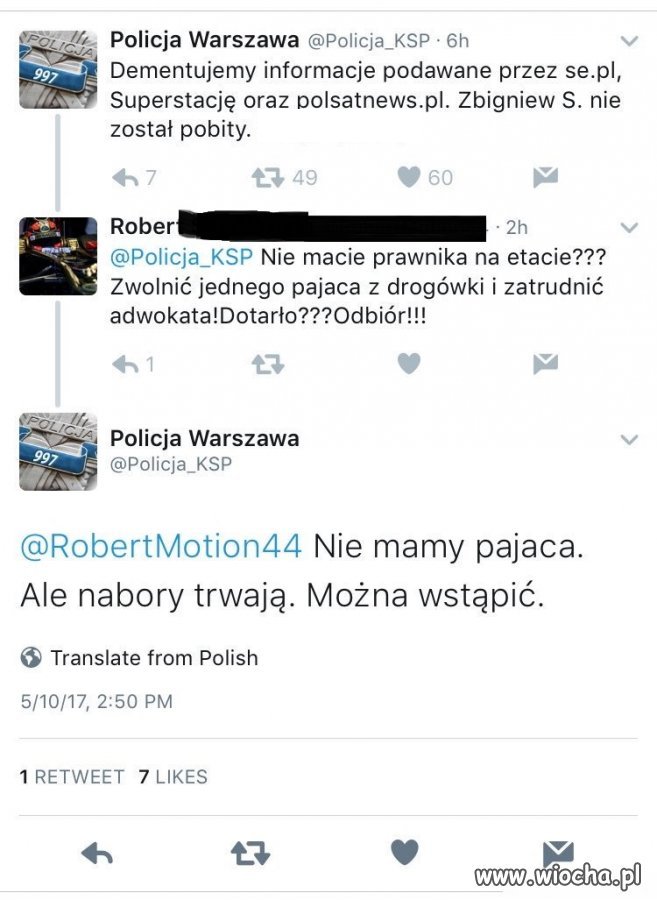 Polska policja - mistrzowie ciętej riposty