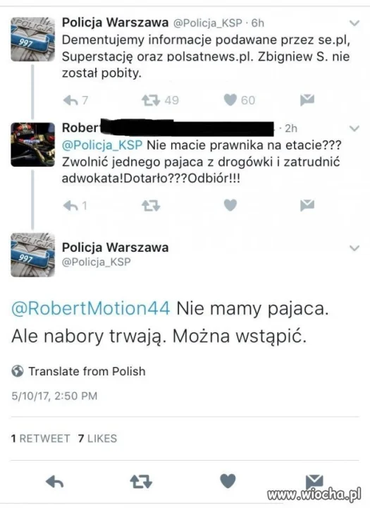 Polska policja - mistrzowie ciętej riposty
