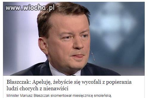 Brutalny atak Błaszczaka na własny elektorat