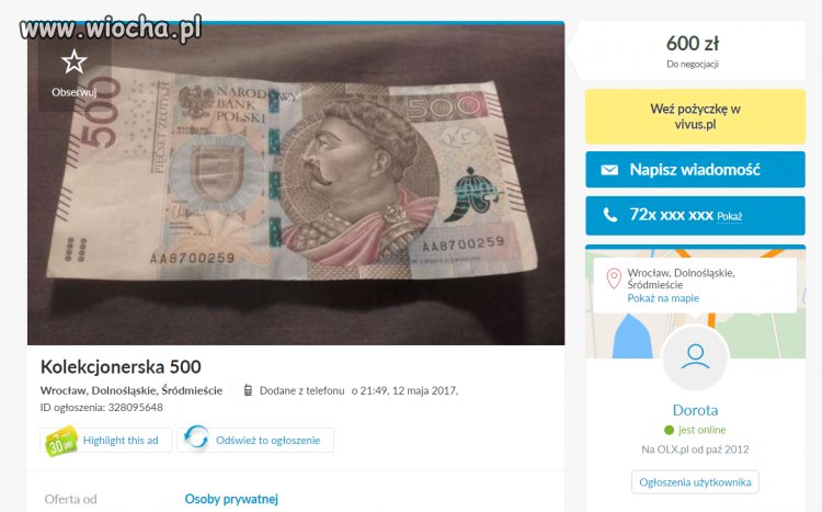 Wymień w banku luźne 500 zł na nowy nominał 