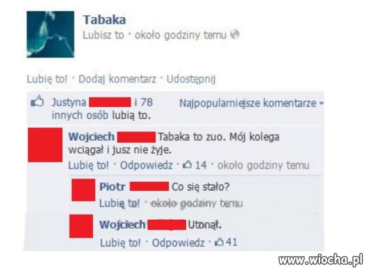 Historia kolegi, co brał Tabakę