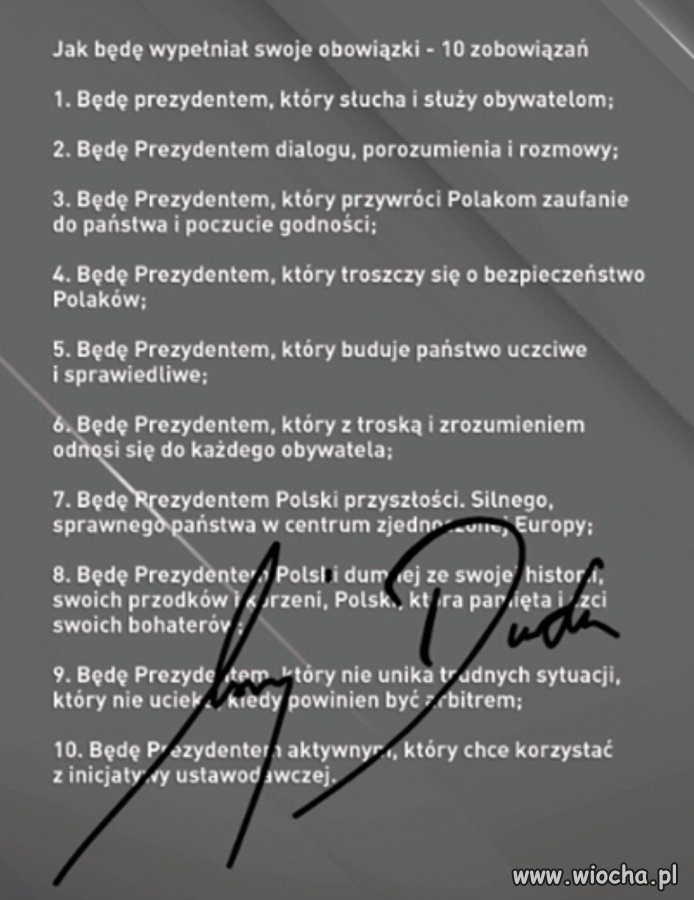 Będę prezydentem ...