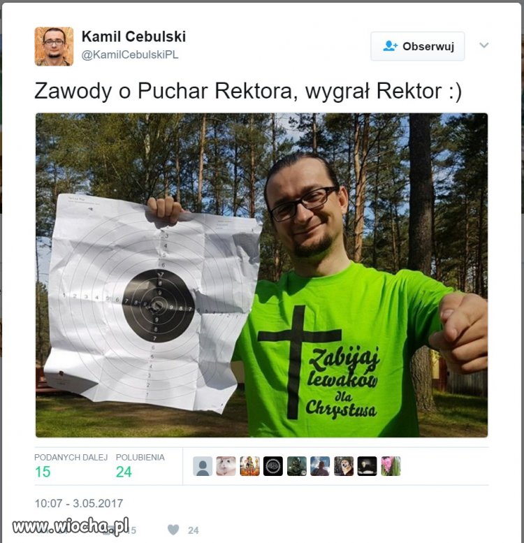 Typowa katolicka pisowska koszulka