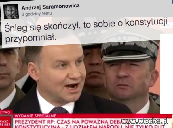 Saramonowicz nabija się z Dudy