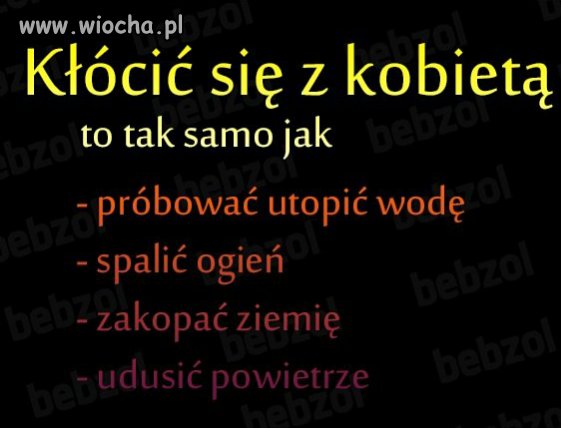 Kłótnia z kobietą