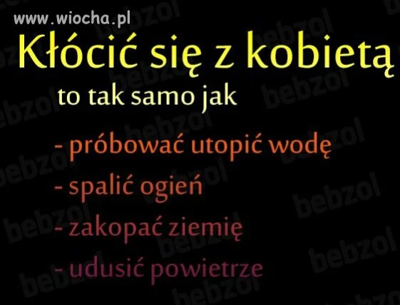 Kłótnia z kobietą