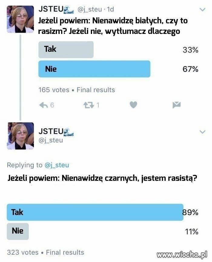 Rasizm wobec białych nie istnieje