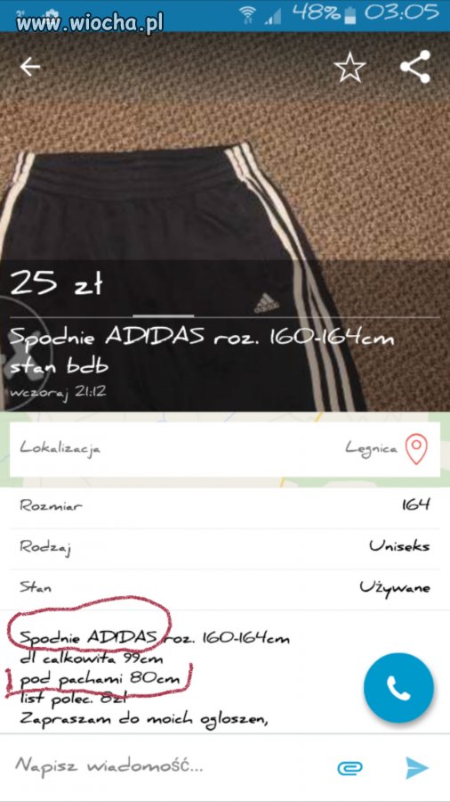 Od teraz mierzymy spodnie pod pachami 