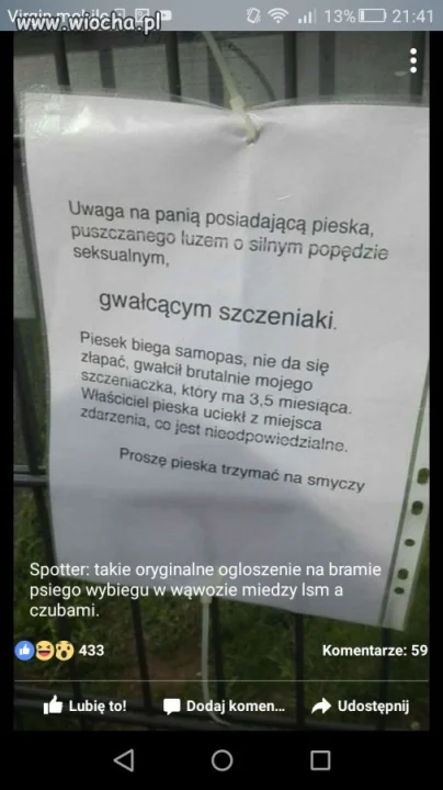 Uwaga gwałciciel !