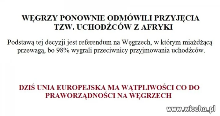 Ciekawe dlaczego?