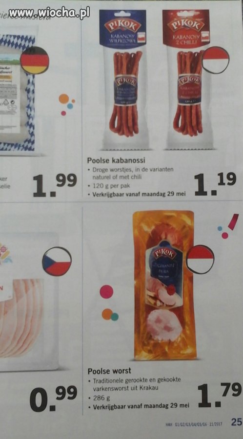 Polskie wyroby w holenderskim Lidl-u.