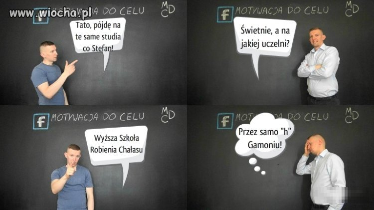 Stefan wie na jaką uczelnię się zapisał..