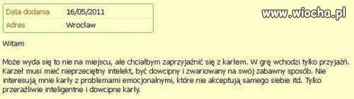 Nietypowe ogłoszenie