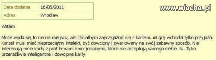 Nietypowe ogłoszenie