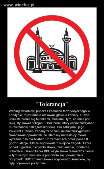 "Tolerancja" w wydaniu BBC.