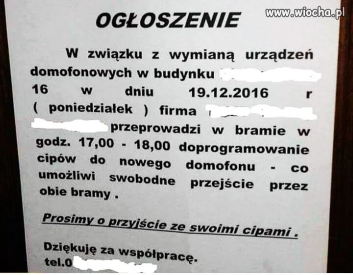 Ogłoszenie! 