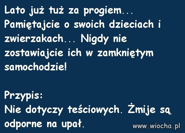Pamiętajcie o teściowych