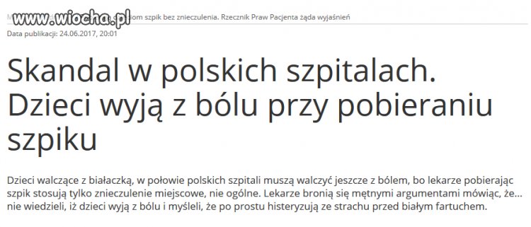 Typowe polskie szpitale.