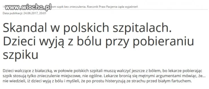 Typowe polskie szpitale.