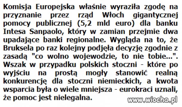 Dla UE włoski bank to nie jakaś tam...