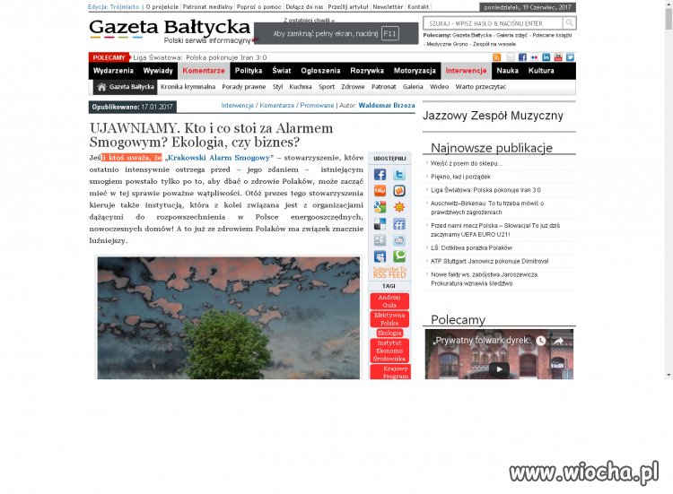 Sprawa smogu nabiera rumieńców