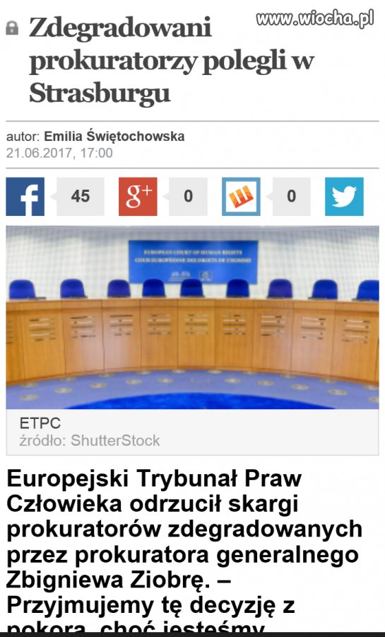 Trybunału w Strasburgu już pisowski