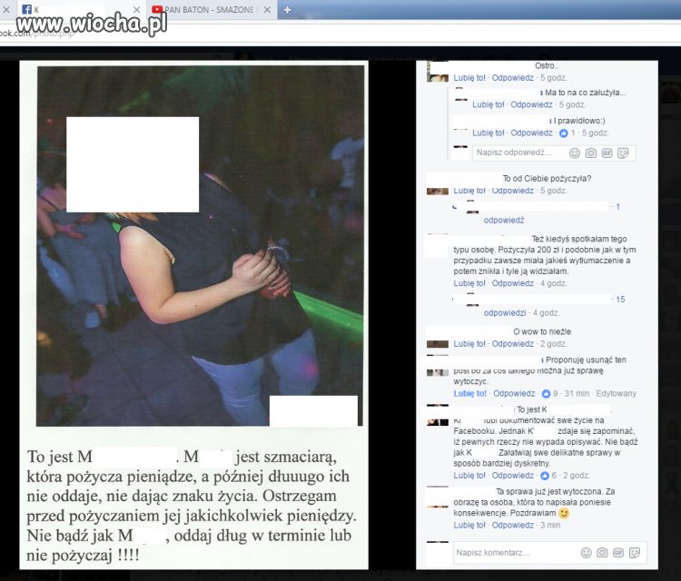 Pranie brudów na Facebooku