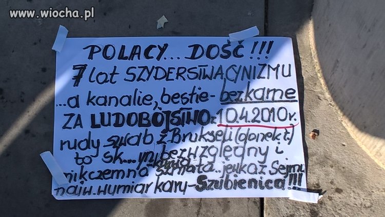 Ogłoszenia z pod Pałacu Prezydenckiego. 
