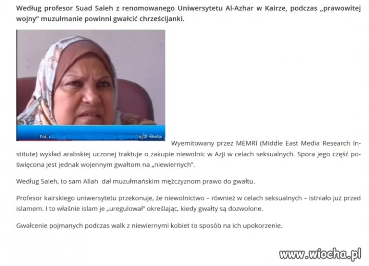 "Uczona" z Kairu przekonuje