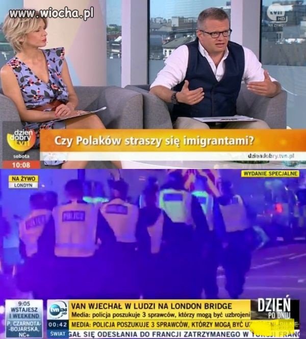 TVN z rana i wieczora.