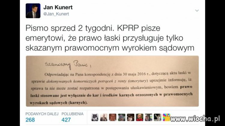 A swojego to ułaskawił 