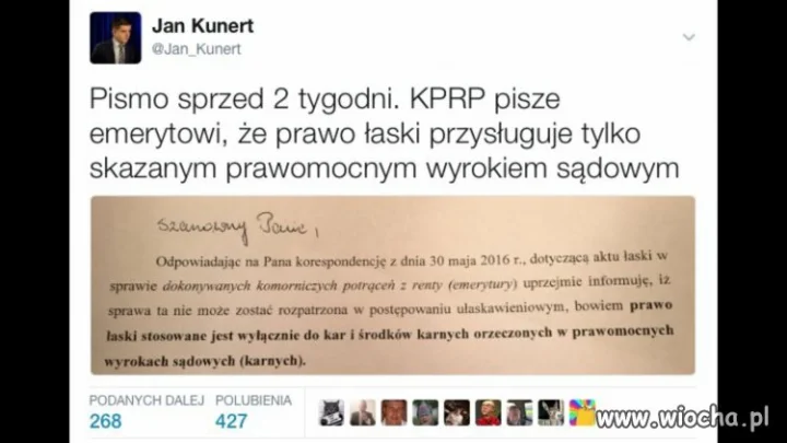 A swojego to ułaskawił 