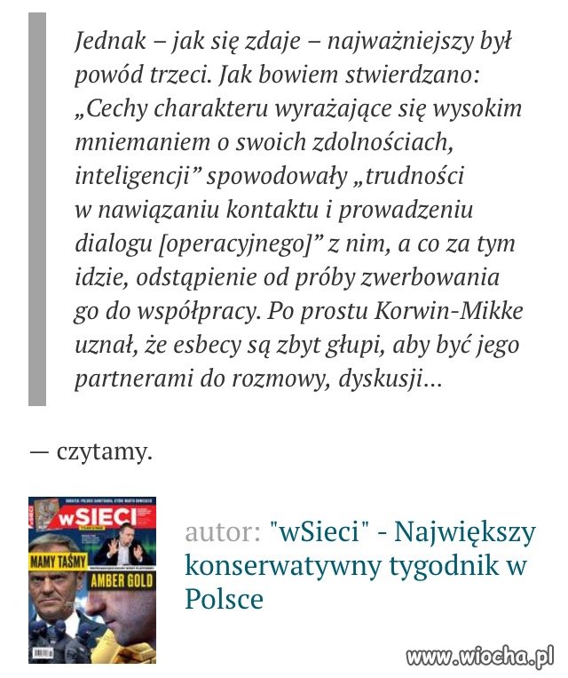 Dlaczego Korwina nie zwerbowano