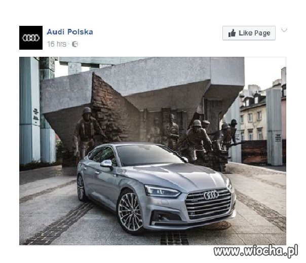 Audi promuje nowe auto...
