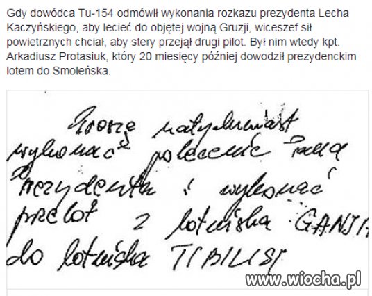 W Smoleńsku nie było karteczki