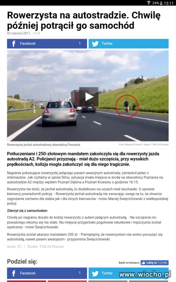 Kretyn na autostradzie!