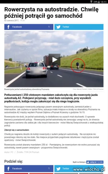 Kretyn na autostradzie!